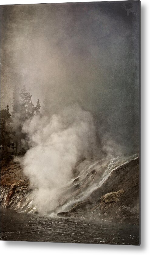 Grand Prismatic Spring Metal Print featuring the photograph Hot Waterfall by Theo O'Connor