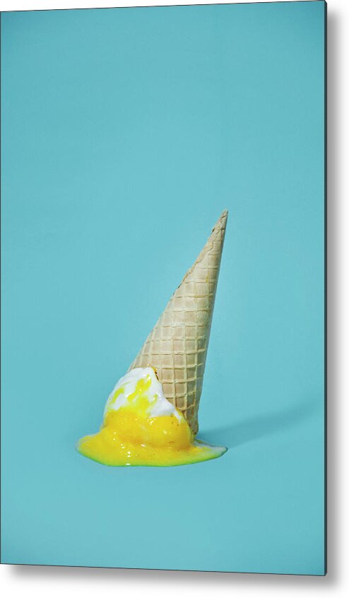 Melting Metal Print featuring the photograph Ice Cream by All Kind Of Things In Photo
