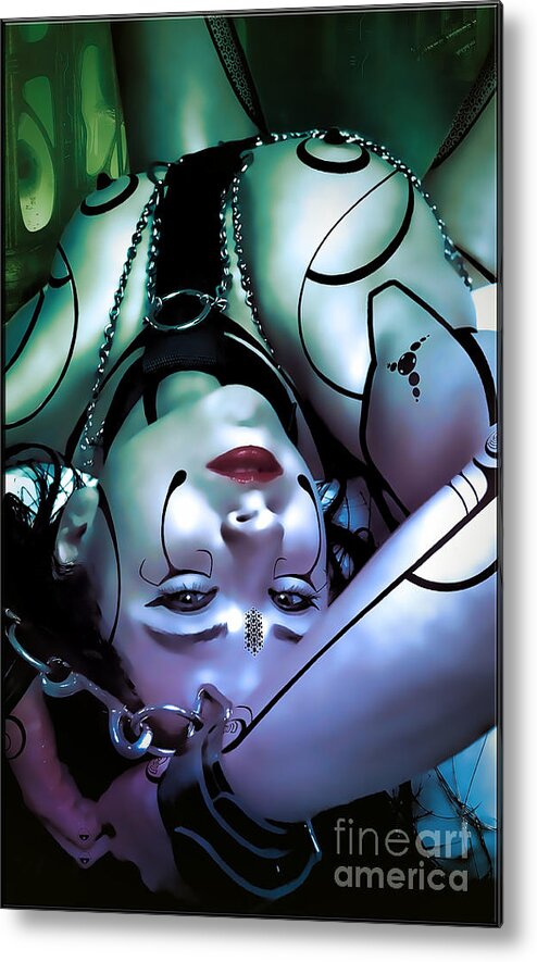 Recre8creation Metal Print featuring the digital art Synthetic Pleasures by Recreating Creation