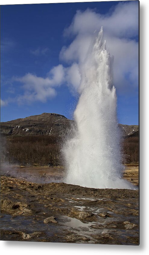 Strokkur Metal Print featuring the photograph In Thy Power by Evelina Kremsdorf