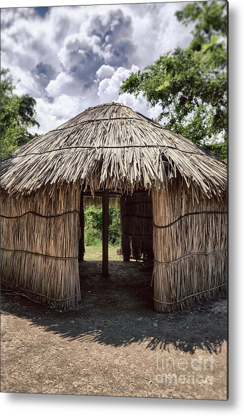 Centro Ceremonial Indigena De Tibes Metal Print featuring the photograph Indigenous Tribe Huts in Puer by Bryan Mullennix