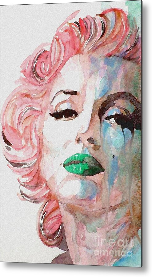 Marilyn Monroe Metal Print featuring the painting Insecure Flawed but Beautiful by Paul Lovering