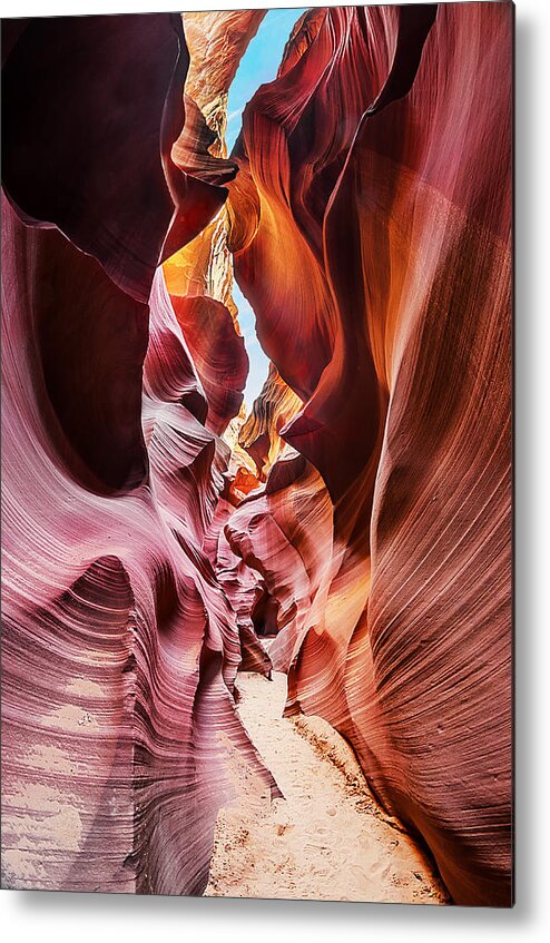Antelope Canyon Metal Print featuring the photograph Into the Slot 2 by Jason Chu
