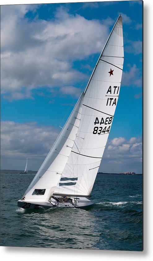 International Star Class Racing Yacht Metal Print featuring the photograph Italian Star by David Smith