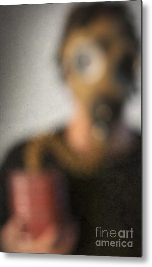 Gas Mask Metal Print featuring the photograph It's a gas by Art Whitton