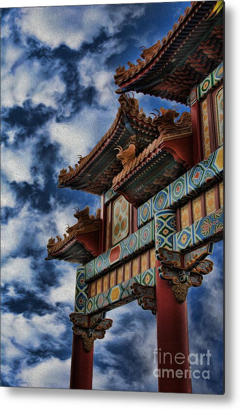 Japanese Shrine Metal Print featuring the photograph Itsukushima Shrine by Lee Dos Santos