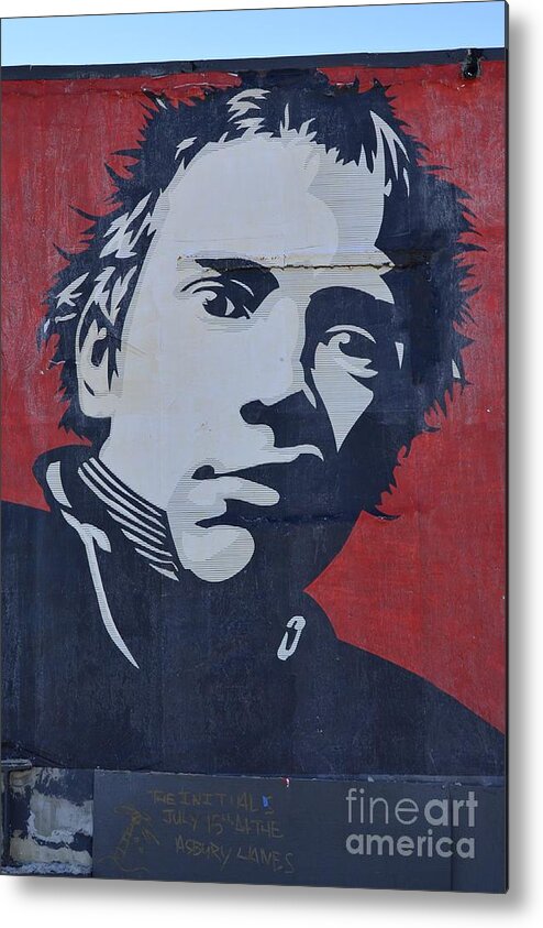 Shepard Fairey Metal Print featuring the photograph Johnny Rotten by Allen Beatty