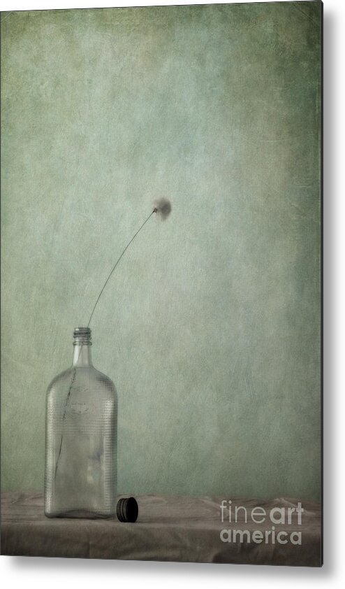 Bottle Old Metal Print featuring the photograph Just An Old Bottle And Its Cap by Priska Wettstein