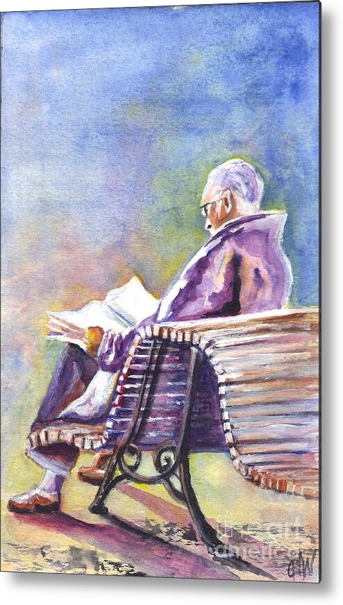 Print Metal Print featuring the painting Just Passing The Time Away by Carol Wisniewski