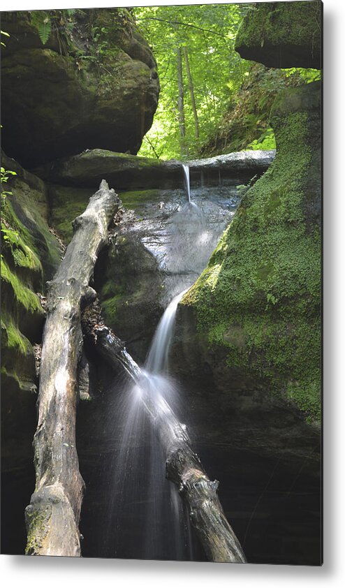 Starved Rock Metal Print featuring the photograph Kaskaskia Canyon Falls Starved Rock State Park by Forest Floor Photography
