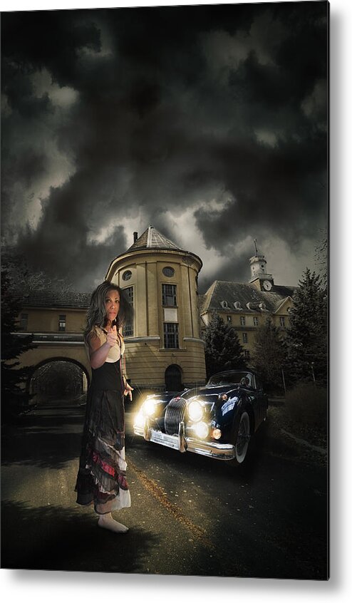 Car Metal Print featuring the digital art Lady of the night by Nathan Wright