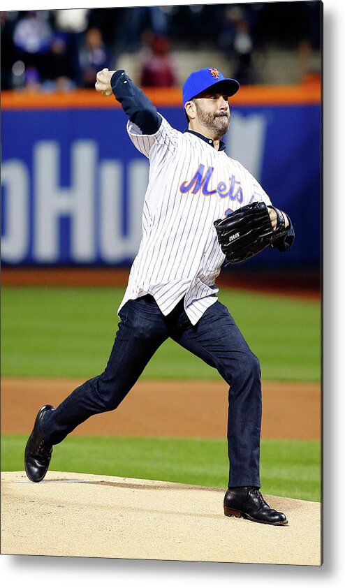 Game Two Metal Print featuring the photograph League Championship - Chicago Cubs V by Al Bello