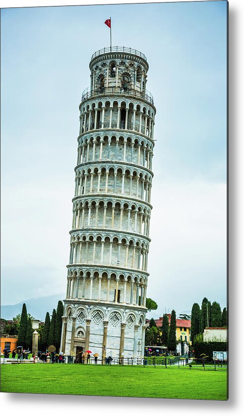 People Metal Print featuring the photograph Leaning Tower Of Pisa, Tuscany, Italy by Mbbirdy
