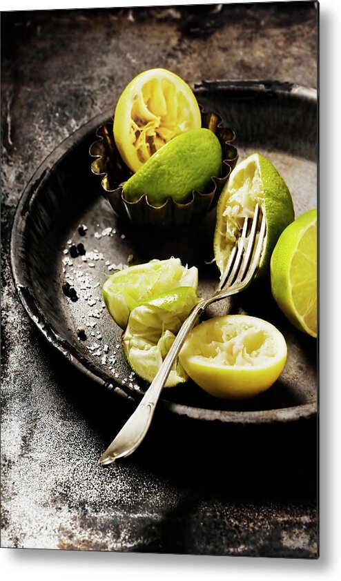 The End Metal Print featuring the photograph Lemons And Limes by Claudia Totir