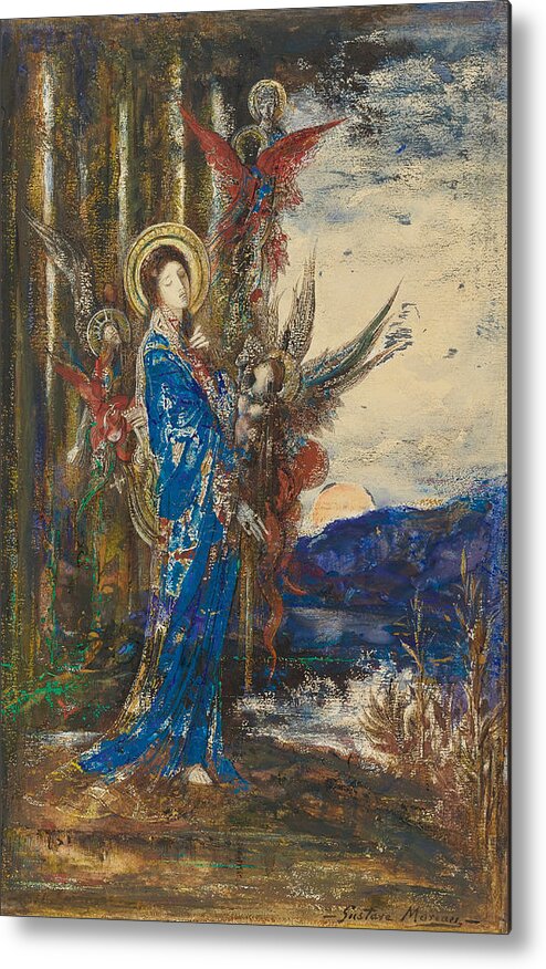 Gustave Moreau Metal Print featuring the painting Les Epreuves by Gustave Moreau
