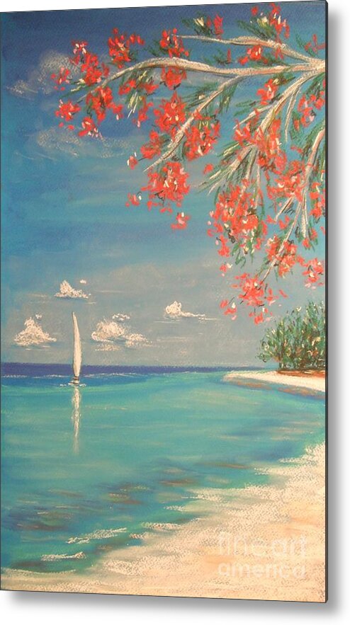 Tropical Metal Print featuring the painting Liberty by The Beach Dreamer