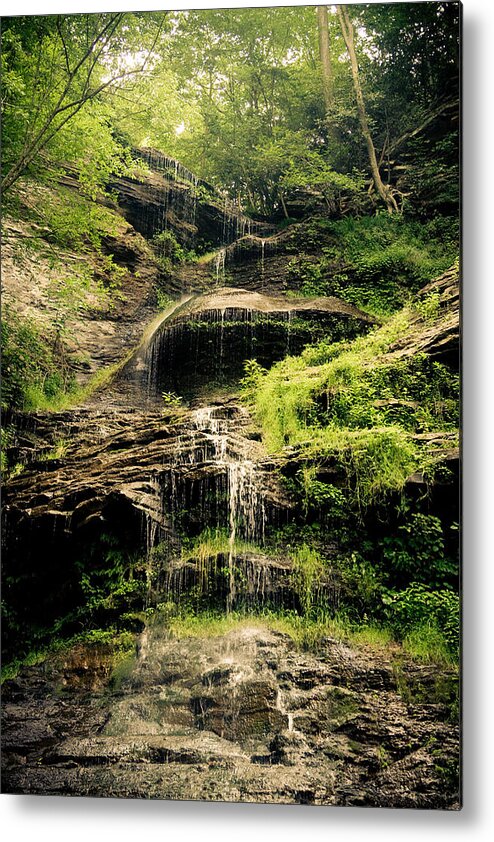 Catherdal Falls Metal Print featuring the photograph light flow at Cathedral Falls by Shane Holsclaw