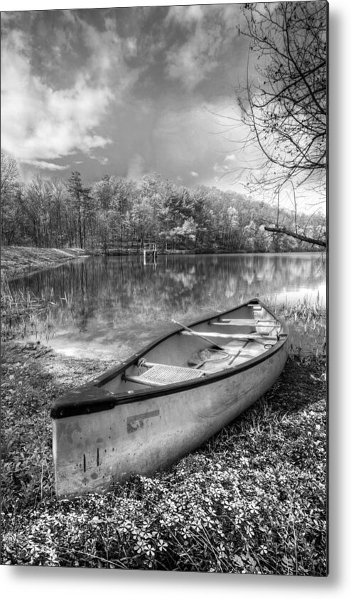 Appalachia Metal Print featuring the photograph Little Bit of Heaven Black and White by Debra and Dave Vanderlaan