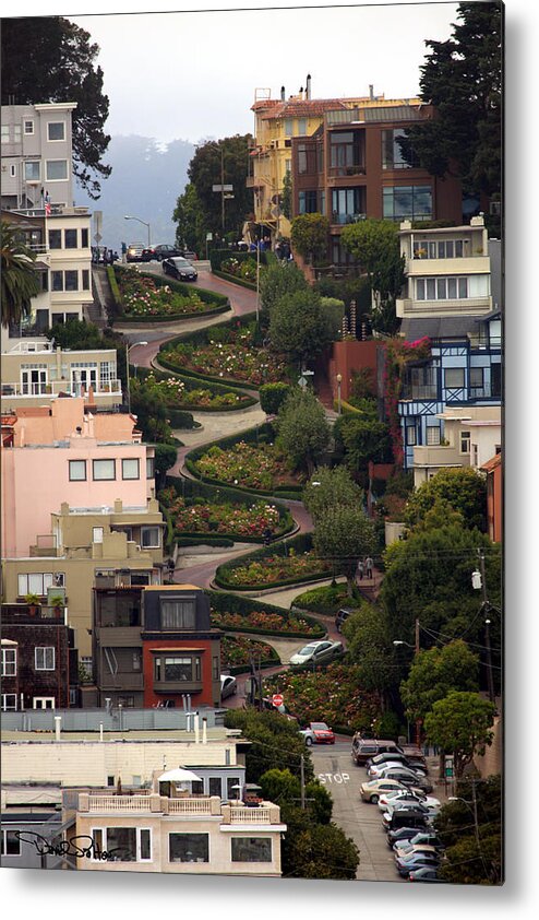 San Francisco Metal Print featuring the photograph Lombard Street by David Salter