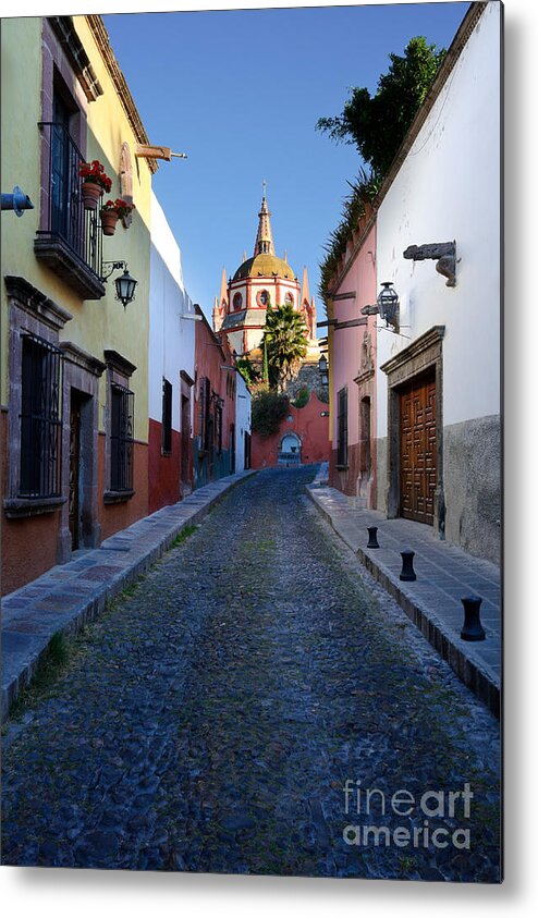 Travel Metal Print featuring the photograph Looking Down Aldama Street, Mexico by John Shaw