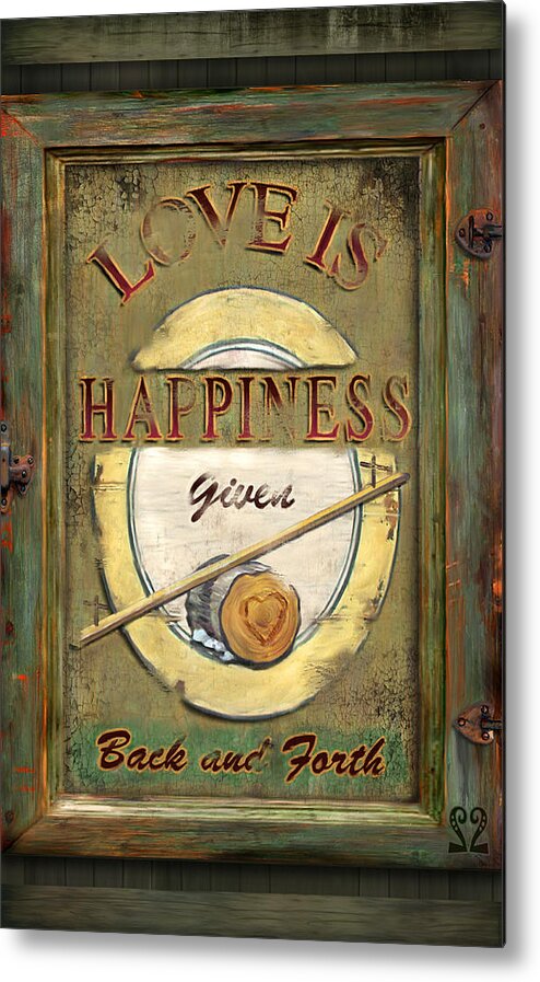 Happiness Metal Print featuring the digital art Love is Happiness by Joel Payne