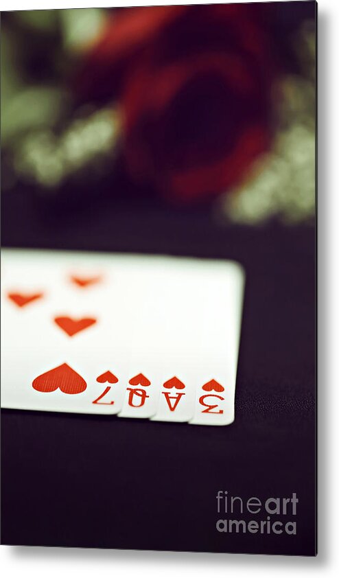 Cards Metal Print featuring the photograph Love Trick by Trish Mistric