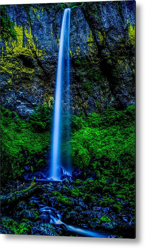 Elowah Falls Metal Print featuring the photograph Majestic Elowah Falls Oregon by Priscilla Lupo