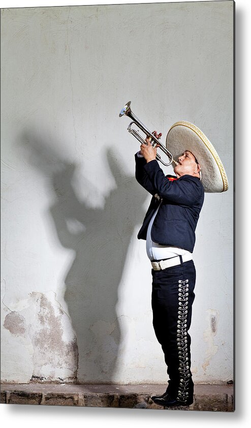 Shadow Metal Print featuring the photograph Mariachi by Dougberry