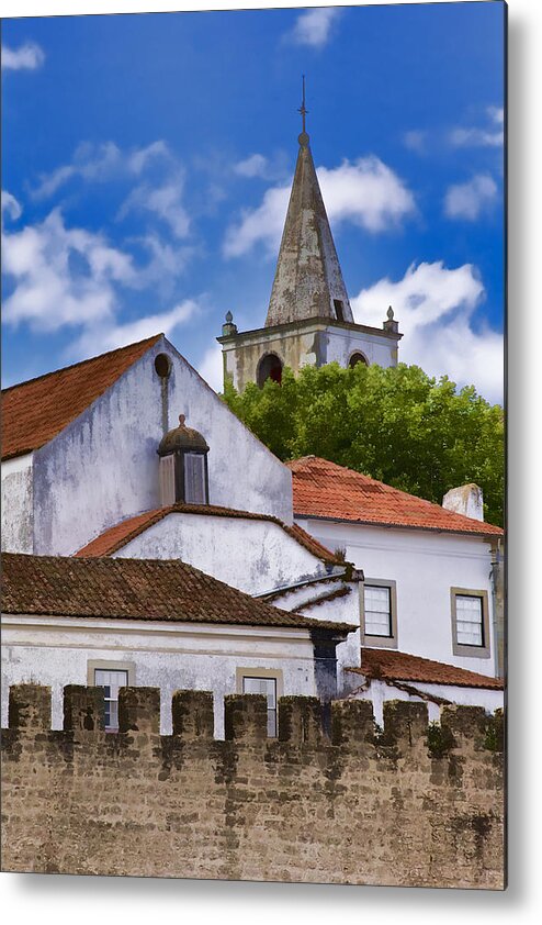 Castle Metal Print featuring the photograph Medieval Village of Obidos by David Letts