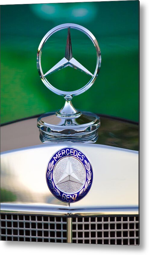 Mercedes Benz Hood Ornament Metal Print featuring the photograph Mercedes Benz Hood Ornament 3 by Jill Reger