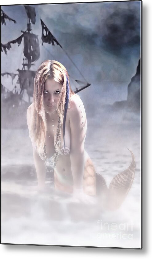 Recre8creation Metal Print featuring the digital art She Beckons by Recreating Creation