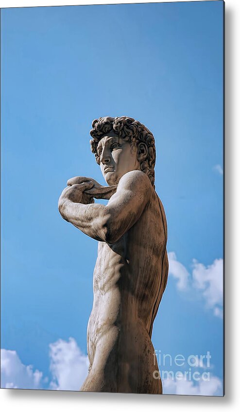 Florence Metal Print featuring the photograph Michelangelo's David by Brenda Kean