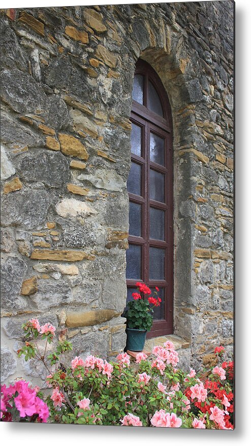 Missions Metal Print featuring the photograph Mission Espada window by Kathleen Scanlan