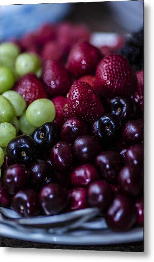 Green Grapes Metal Print featuring the photograph Mixed Fruit by Stephen Brown