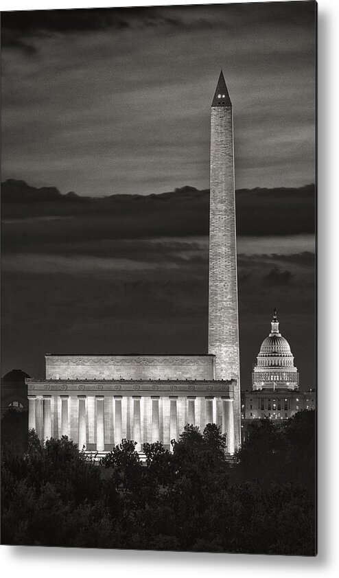 Washington Metal Print featuring the photograph Monuments by Robert Fawcett
