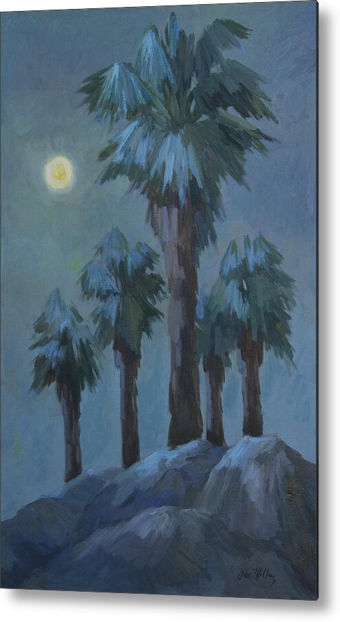 Moonrise Metal Print featuring the painting Moonrise 2 by Diane McClary