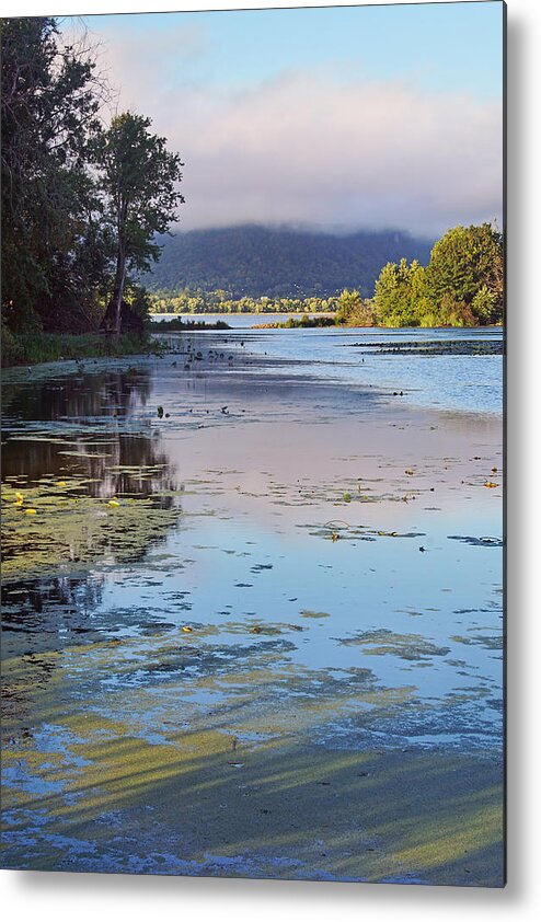 Trempealeau National Wildlife Refuge Metal Print featuring the photograph Morning Light on the Mississippi by Leda Robertson