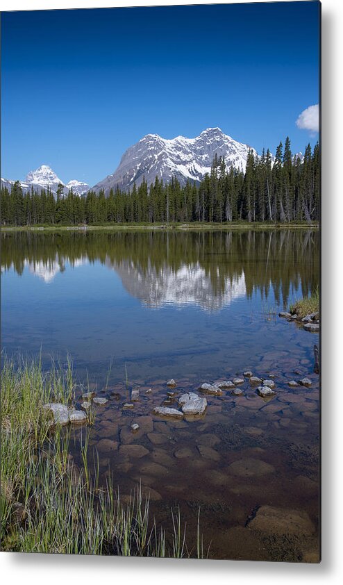 Mountain Metal Print featuring the photograph Mountain Lake in Kananaskis Alberta by Bill Cubitt
