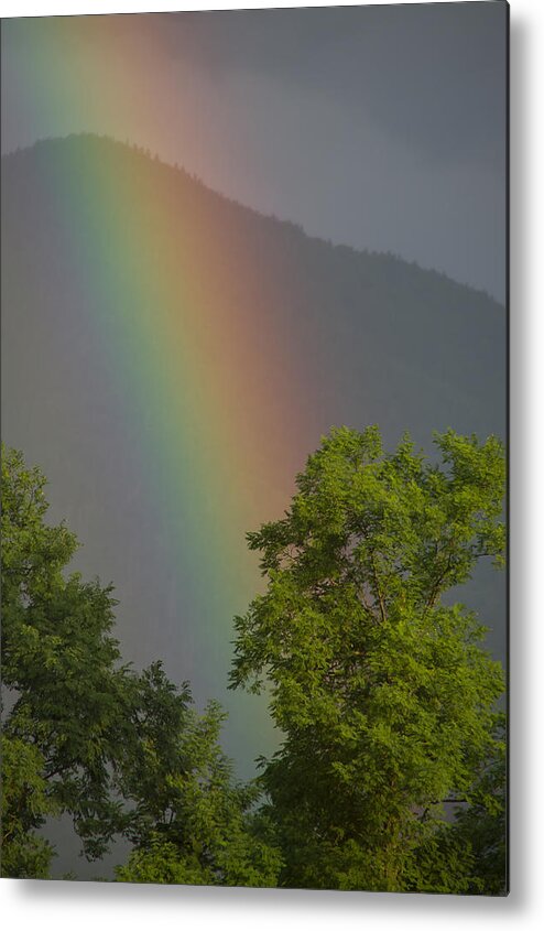 Rainbow Metal Print featuring the photograph Mountain Rainbow by Larry Bohlin