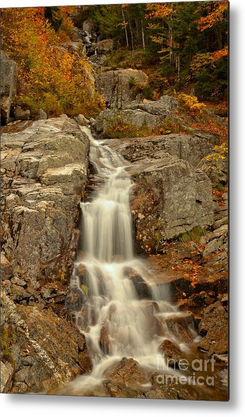 Flume Cascade Metal Print featuring the photograph New Hampshire Flume Cascade by Adam Jewell