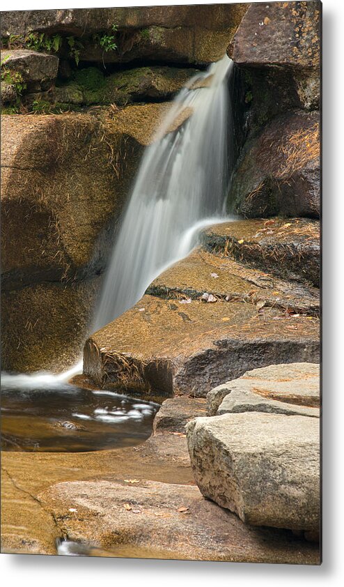 New Hampshire Metal Print featuring the photograph New Hampshire Waterfall by Nancy De Flon