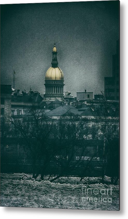 New Jersey Metal Print featuring the photograph New Jersey State House by Nicola Fiscarelli