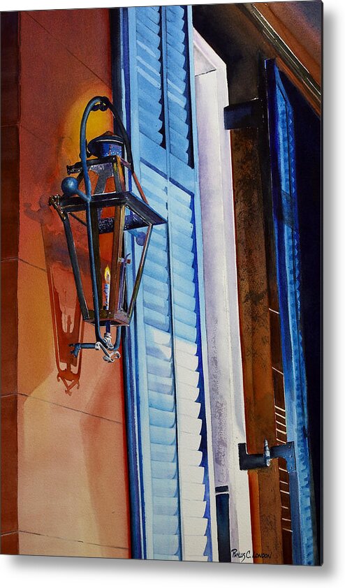 Night Metal Print featuring the painting New Orleans at Night by Phyllis London