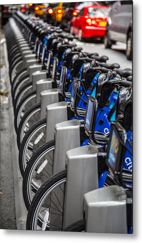 Bikes Metal Print featuring the photograph New York City Bikes by Karol Livote