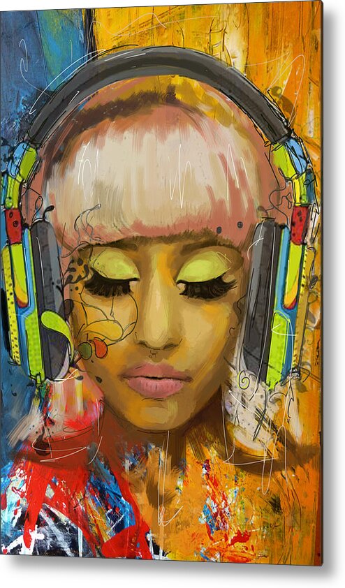 Onika Tanya Maraj Metal Print featuring the painting Nicki Minaj by Corporate Art Task Force