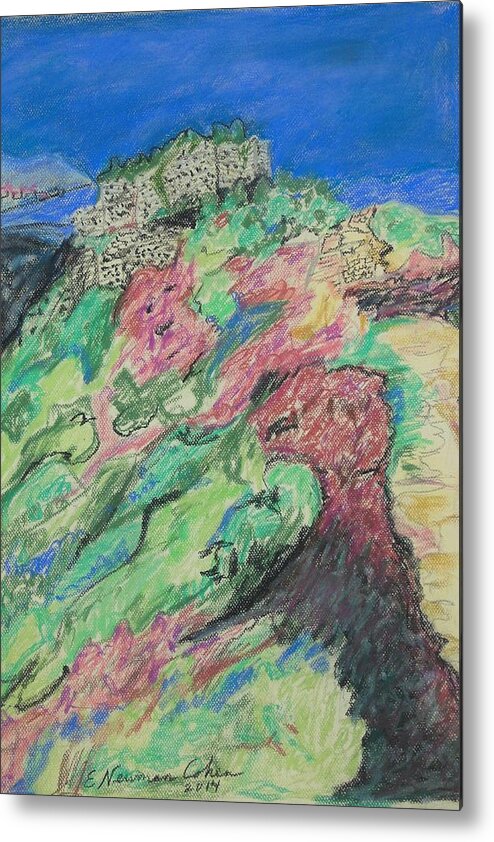 Nimrod's Fortress Metal Print featuring the drawing Nimrod's Fortress by Esther Newman-Cohen