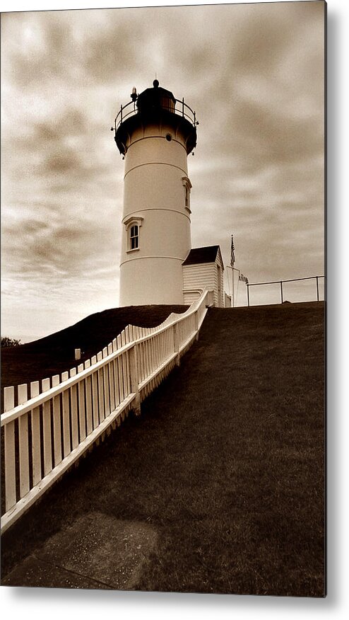 Cape Cod Metal Print featuring the photograph Nobska Lighthouse by Skip Willits