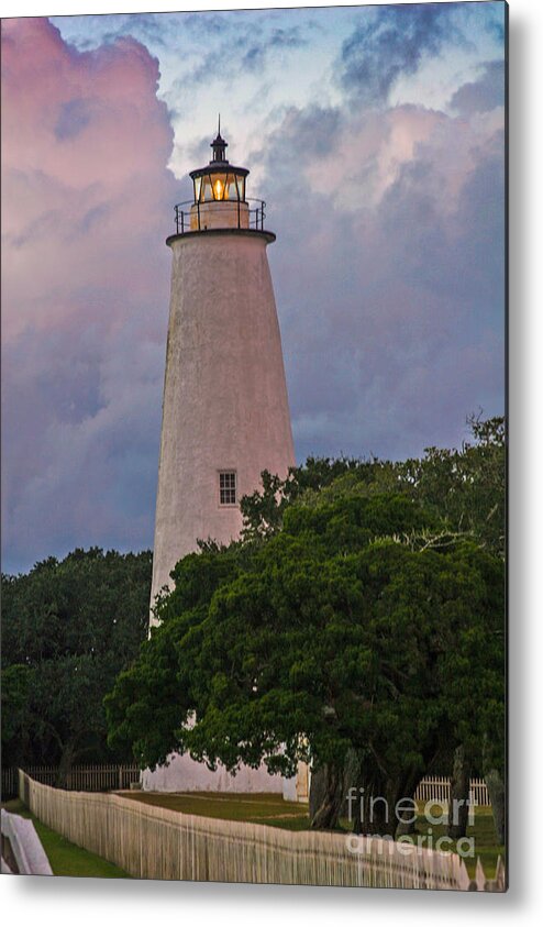 North Carolina Metal Print featuring the photograph Ocracoke Lighthouse by Ronald Lutz