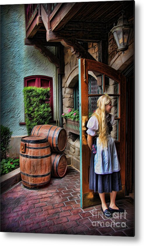 German Pub Metal Print featuring the photograph Oktoberfest Fraulein by Lee Dos Santos