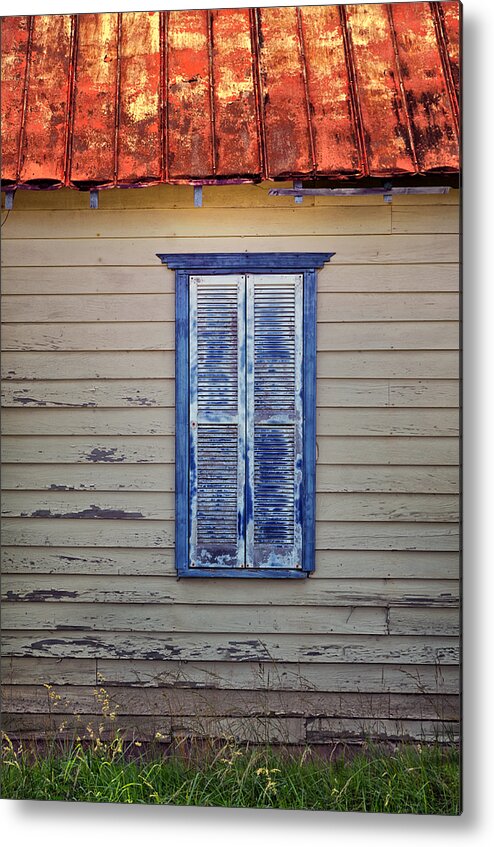 Vintage Barn Art Metal Print featuring the photograph Rustic Barn Shutters by Steven Michael
